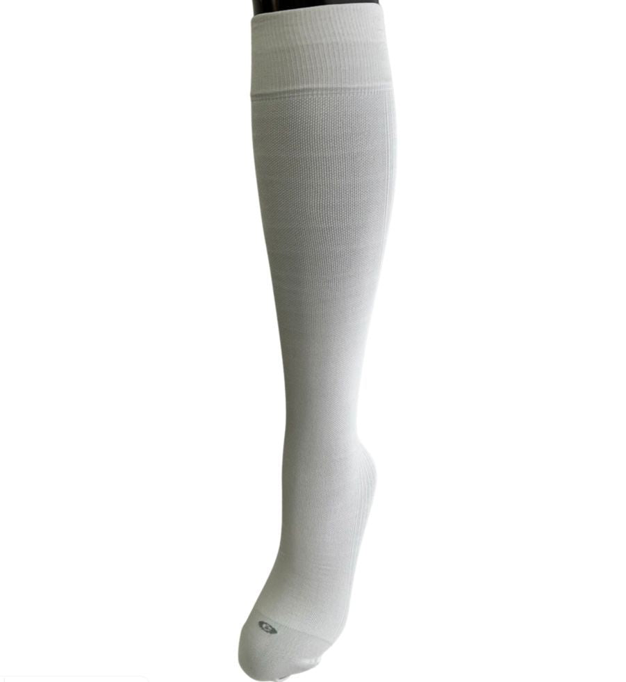 Media larga de compresión Blanca