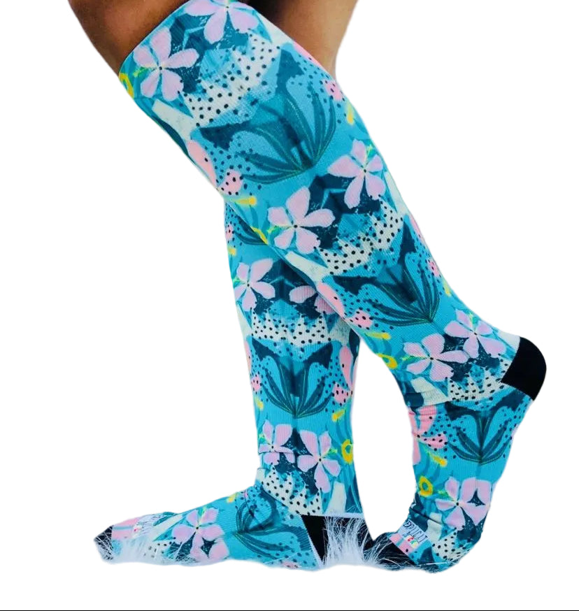 Media larga Compresión Flores Primavera
