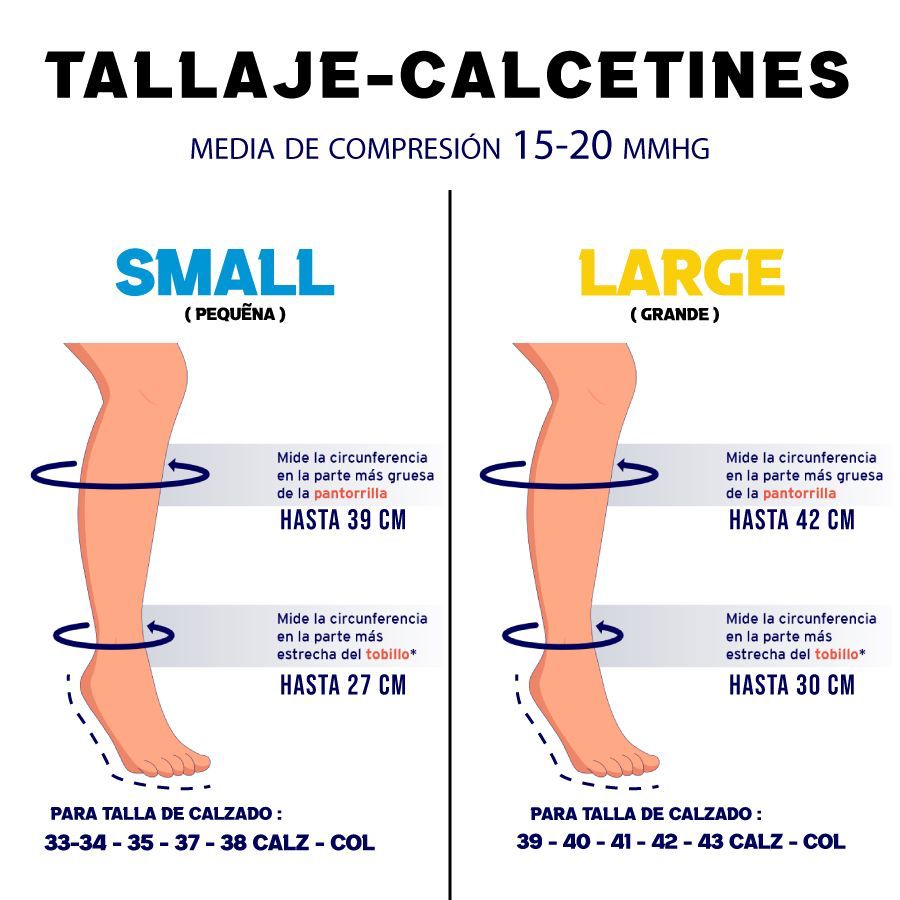 Media larga de compresión negra