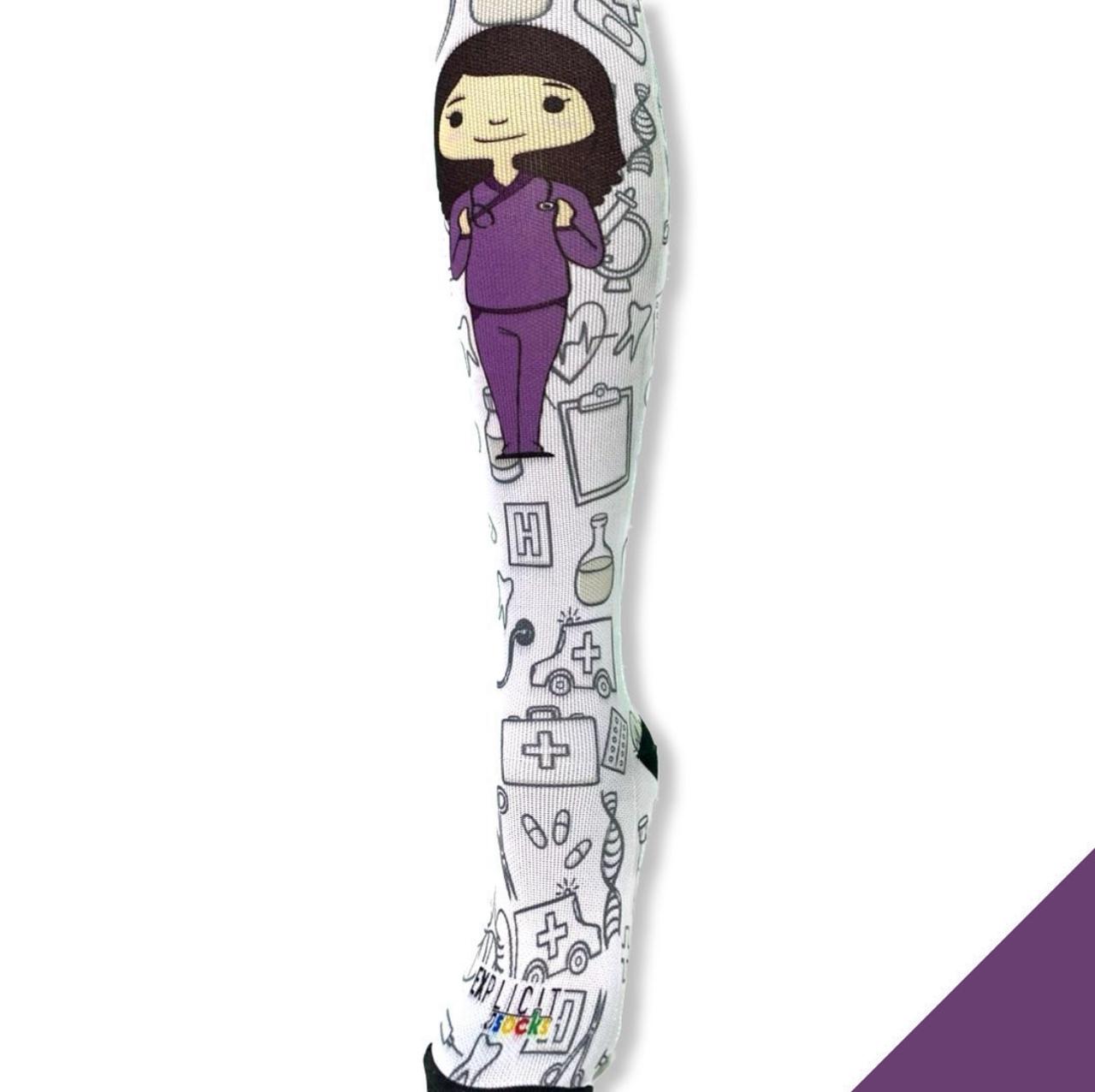 Media compresión Medica Morada patrón medicina